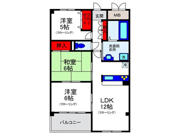 サクセスパレス桜塚の物件間取画像